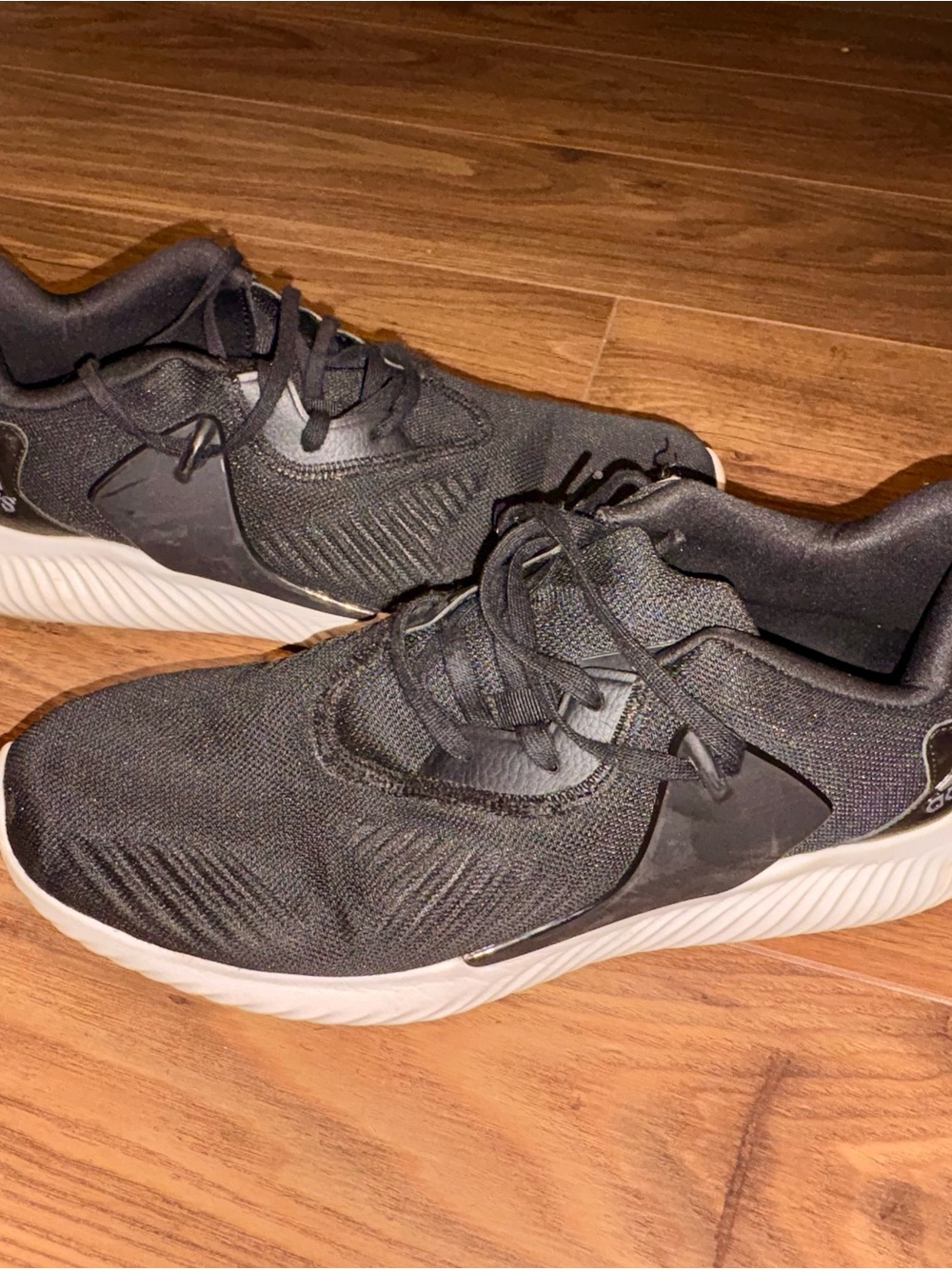 Men's Adidas Black Athletic Running Shoes - Lightweight Comfort - gum soles